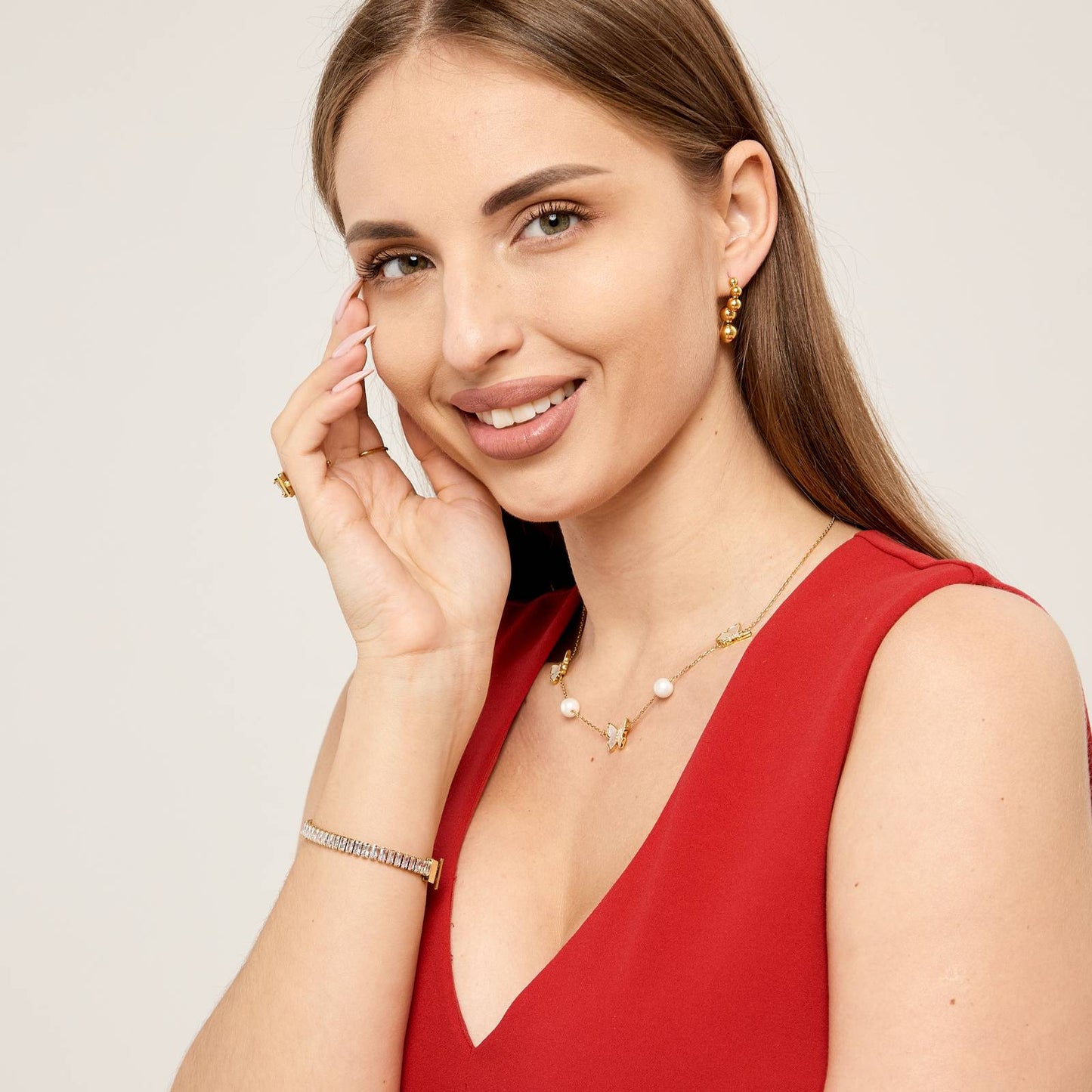 18K gold plated Stainless steel Butterflies necklace, FTM Jewelry - FTM JEWELRY