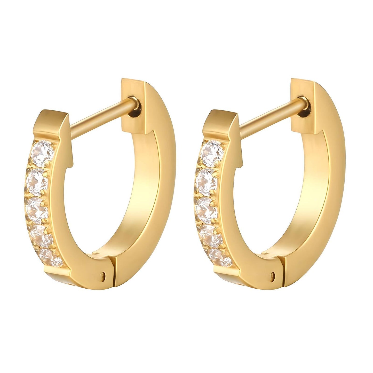 18K gold plated Stainless steel earrings, FTM JEWELRY - FTM JEWELRY