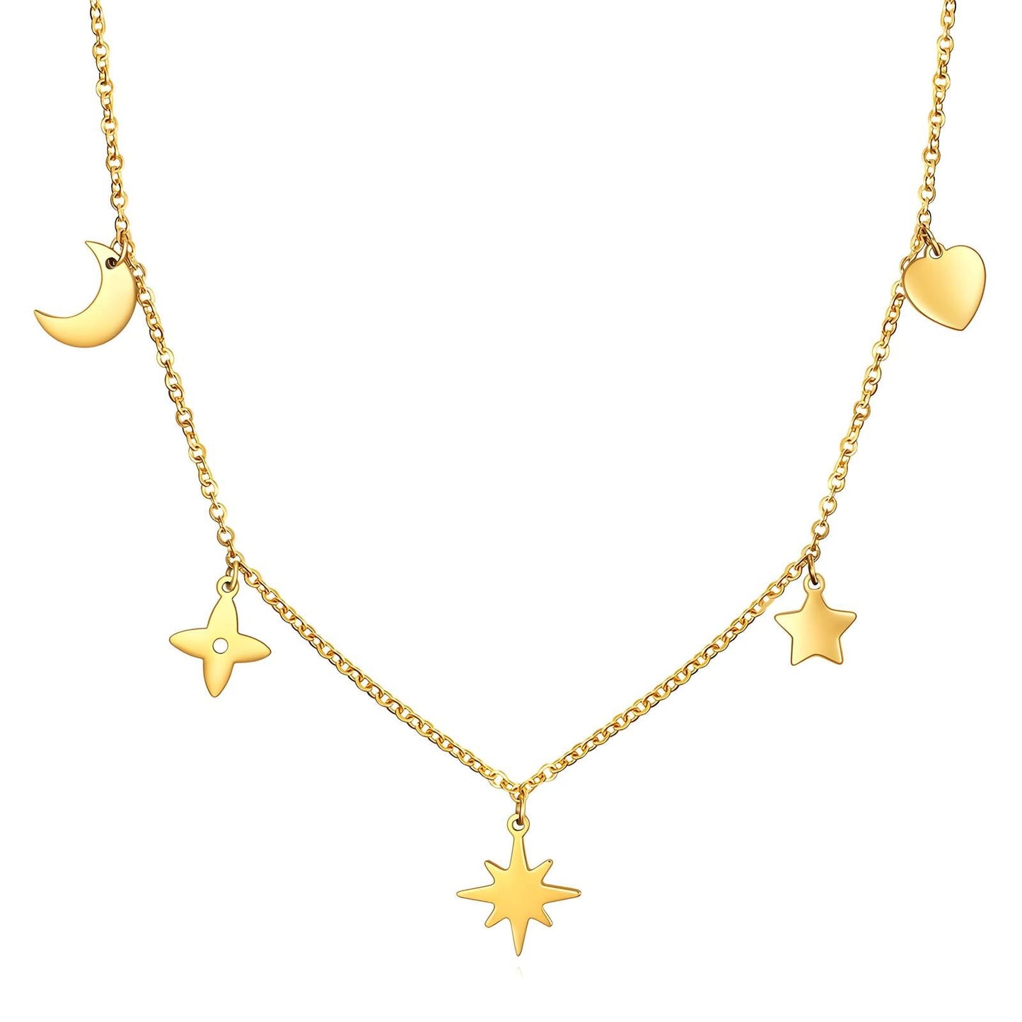 18K gold plated Stainless steel Star necklace, FTM Jewelry - FTM JEWELRY