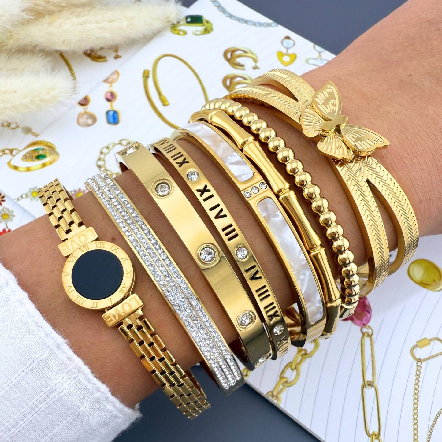 Bracelet, 18K Gold Plated Steel - FTM JEWELRY
