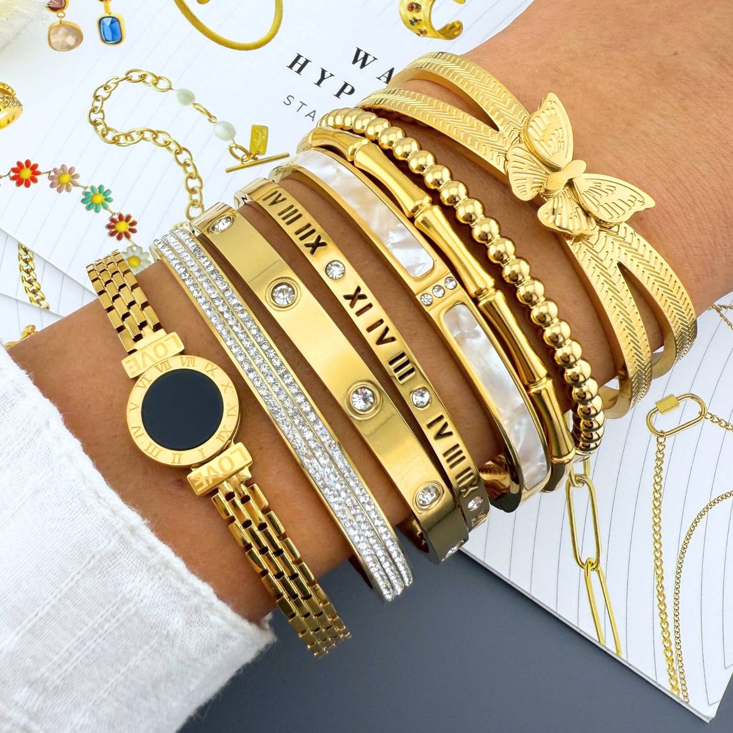 Bracelet, 18K Gold Plated Steel - FTM JEWELRY