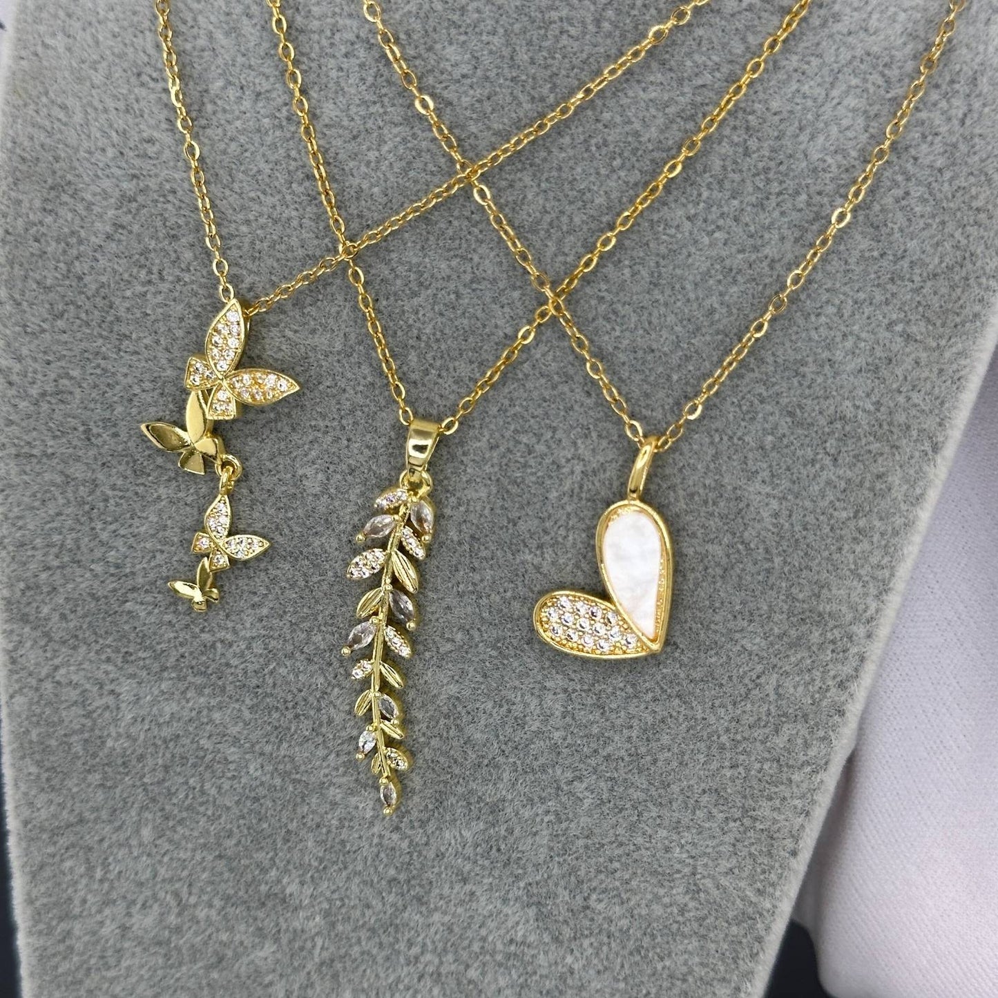 Butterflies Necklace, 18K Gold Plated Steel - FTM JEWELRY