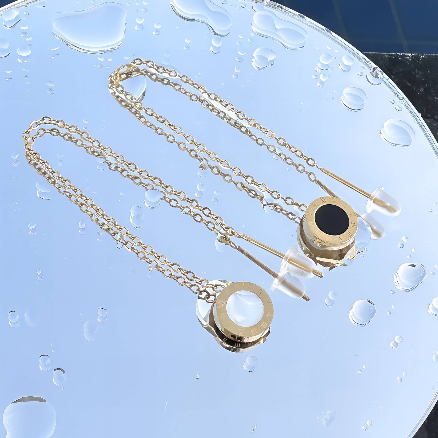 Earrings, 18K Gold Plated Steel - FTM JEWELRY