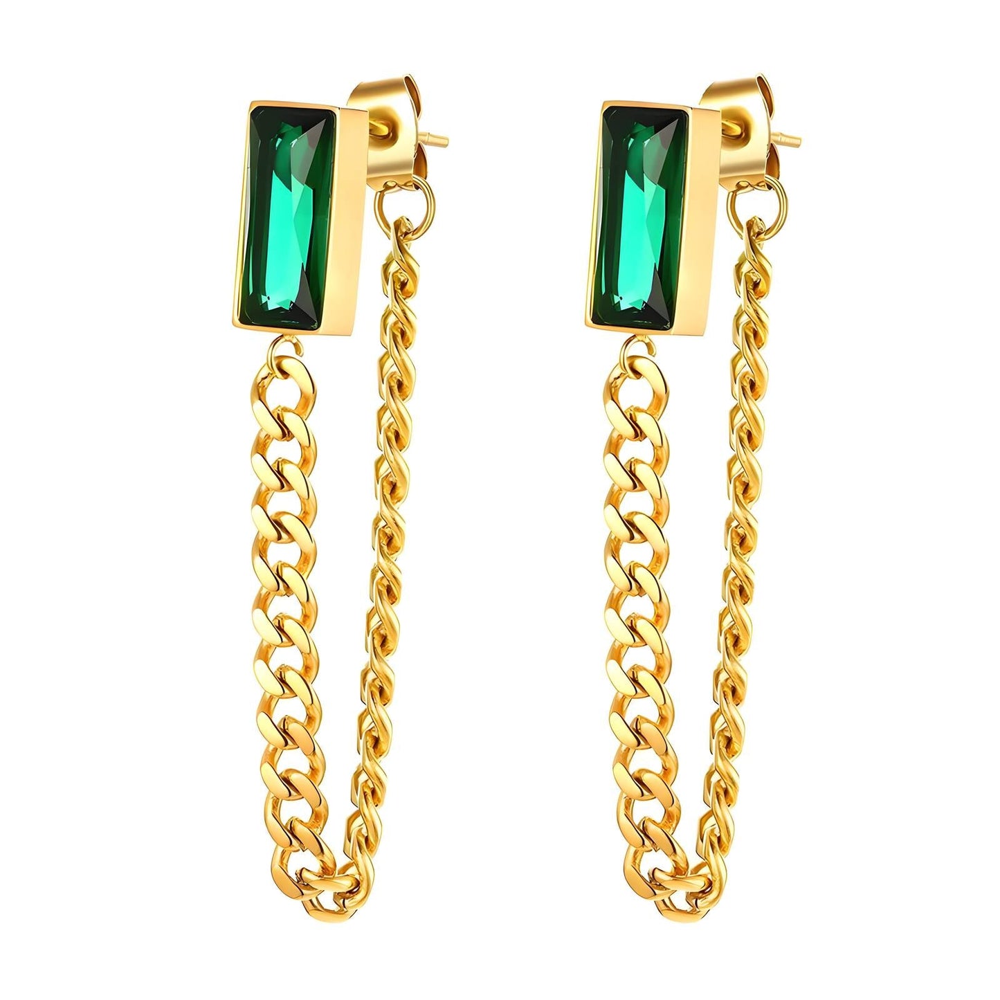 Earrings, 18K Gold Plated Steel - FTM JEWELRY