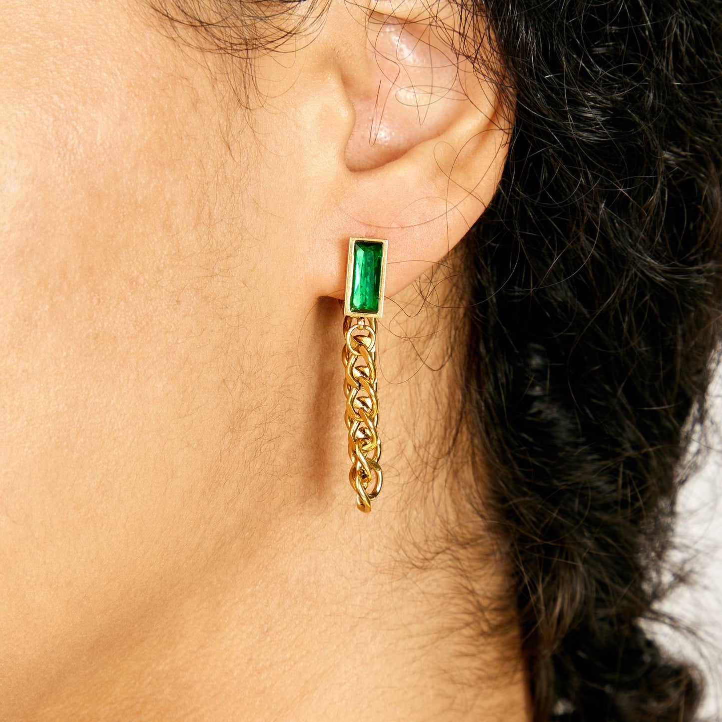 Earrings, 18K Gold Plated Steel - FTM JEWELRY