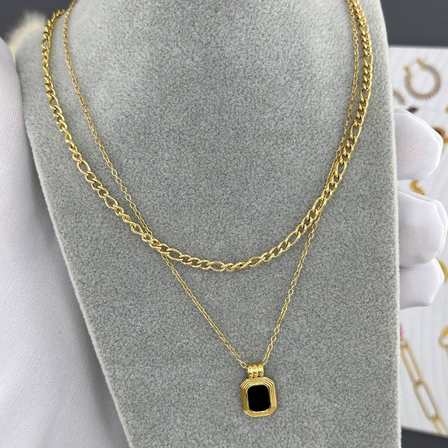 18K gold plated Stainless steel necklace,  FTM JEWELRY