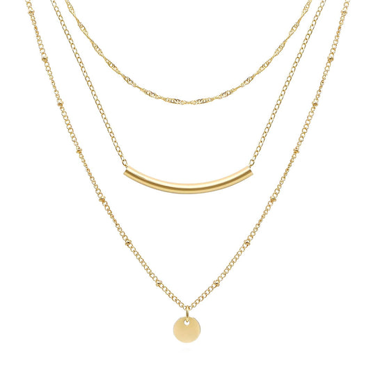 18K gold plated Stainless steel necklace,  FTM Jewelry