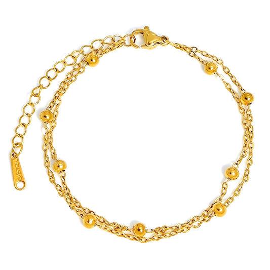 18K gold plated Stainless steel bracelet,  FTM Jewelry