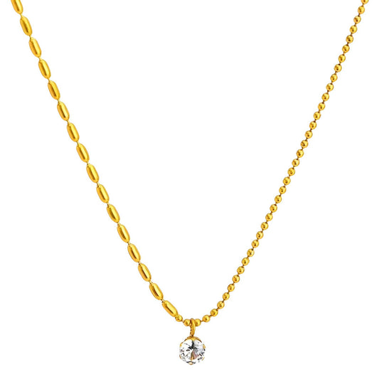 18K gold plated Stainless steel necklace,  FTM Jewelry