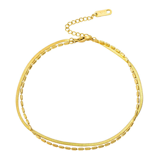 18K gold plated Stainless steel bracelet,  FTM Jewelry