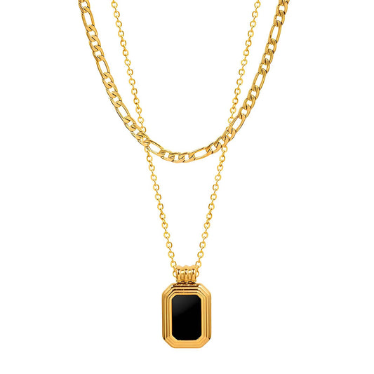 18K gold plated Stainless steel necklace,  FTM JEWELRY