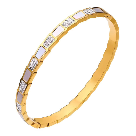 18K gold plated Stainless steel bracelet,  FTM JEWELRY