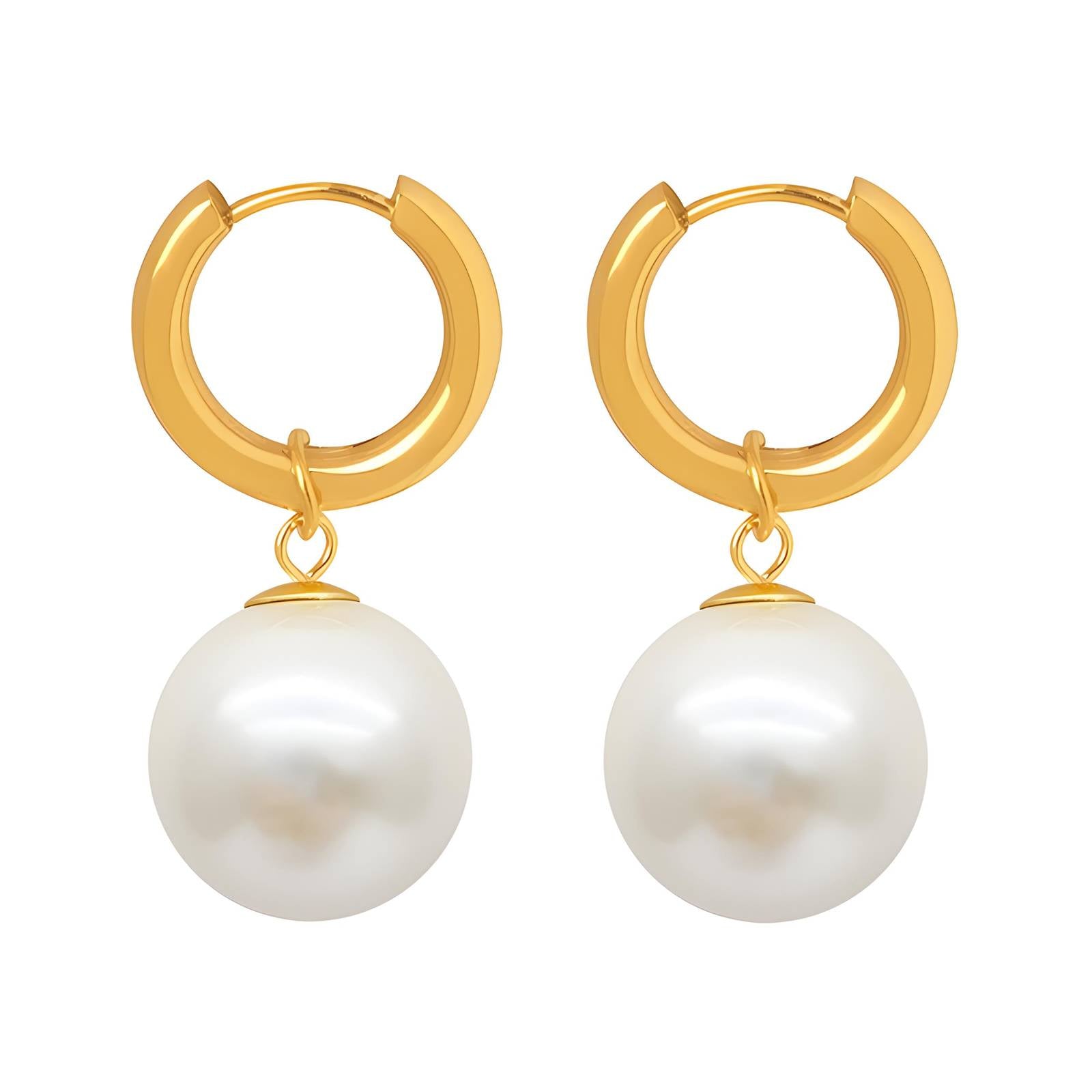 Earrings, 18K Gold Plated Steel - FTM JEWELRY