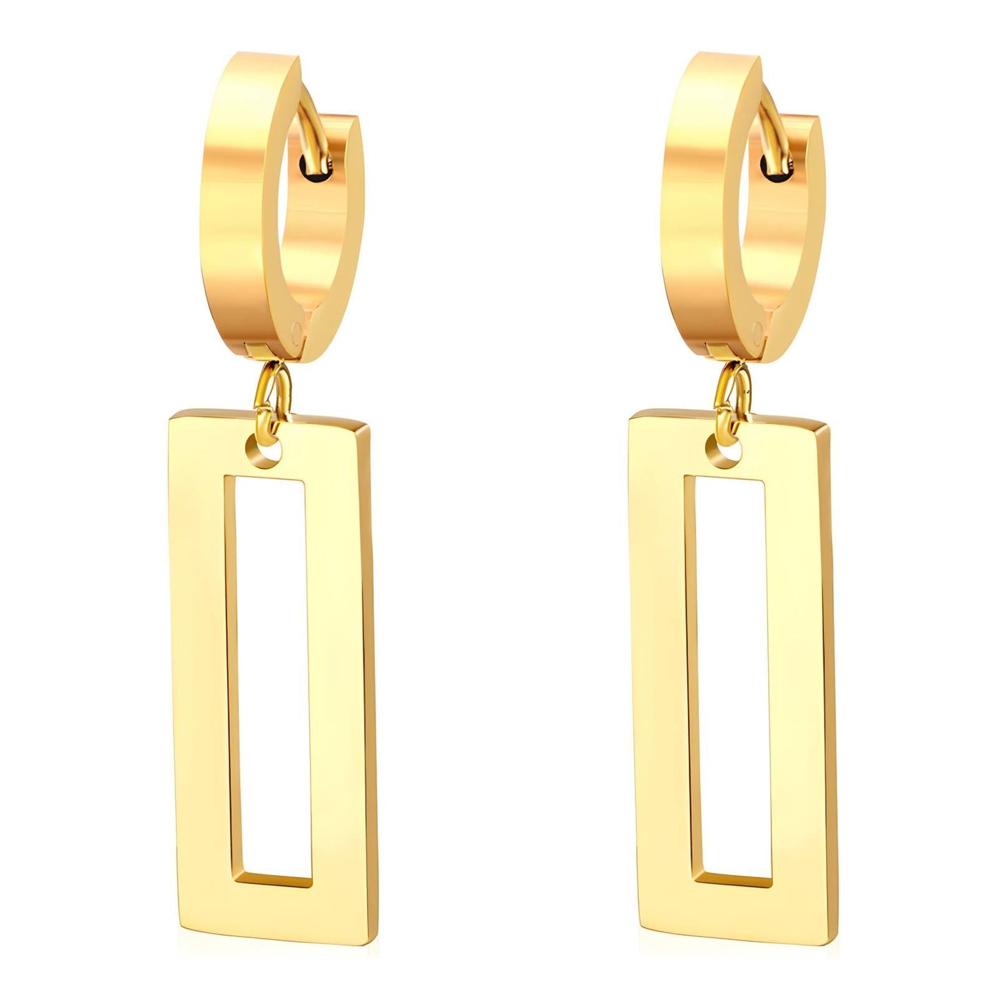 Earrings, 18K Gold Plated Steel - FTM JEWELRY
