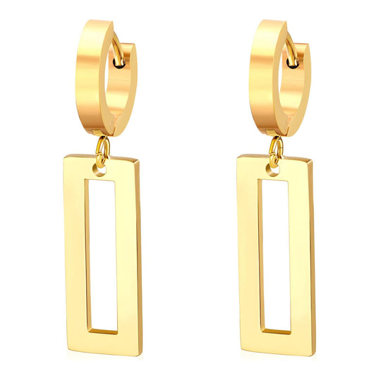 Earrings, 18K Gold Plated Steel - FTM JEWELRY