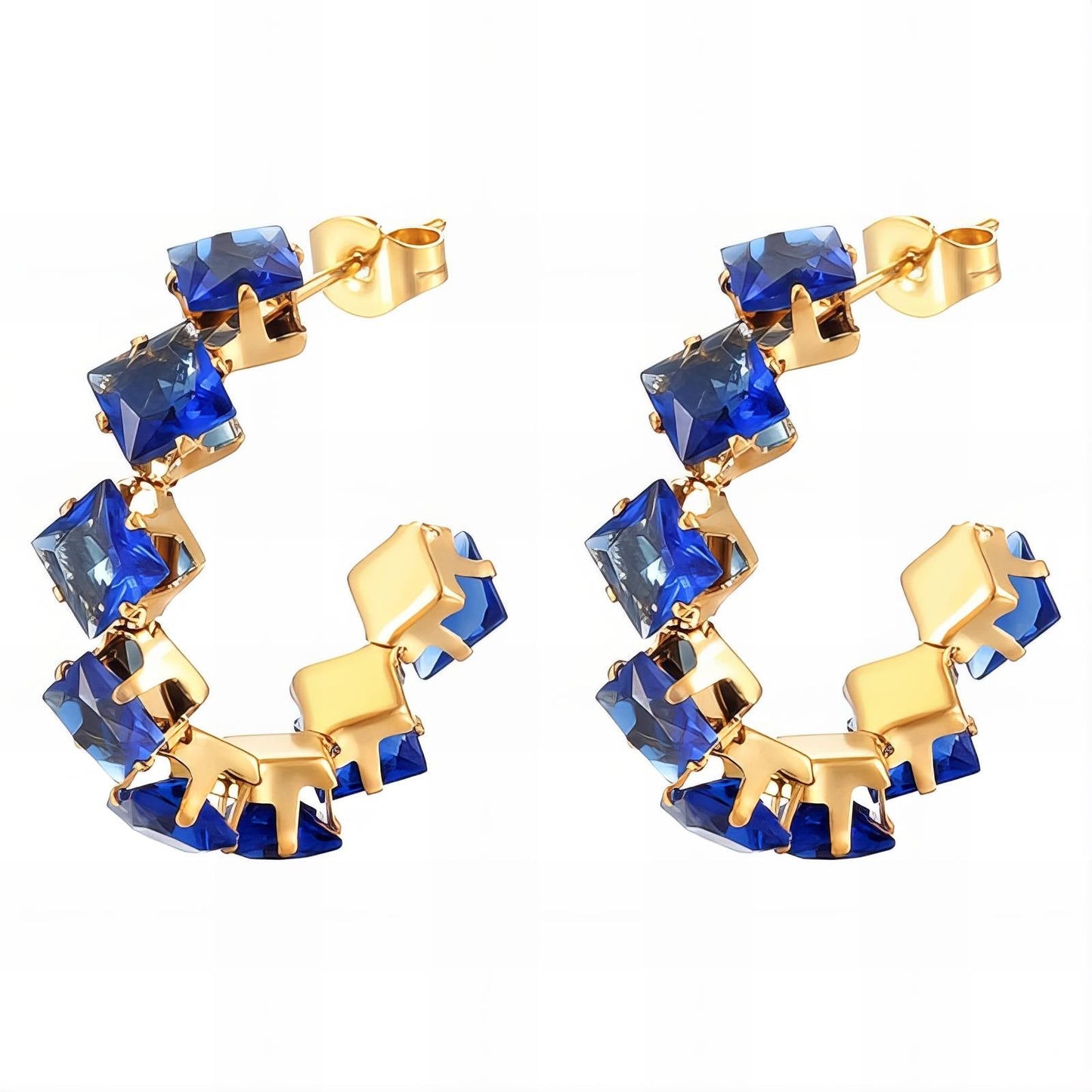 Earrings, 18K Gold Plated Steel - FTM JEWELRY