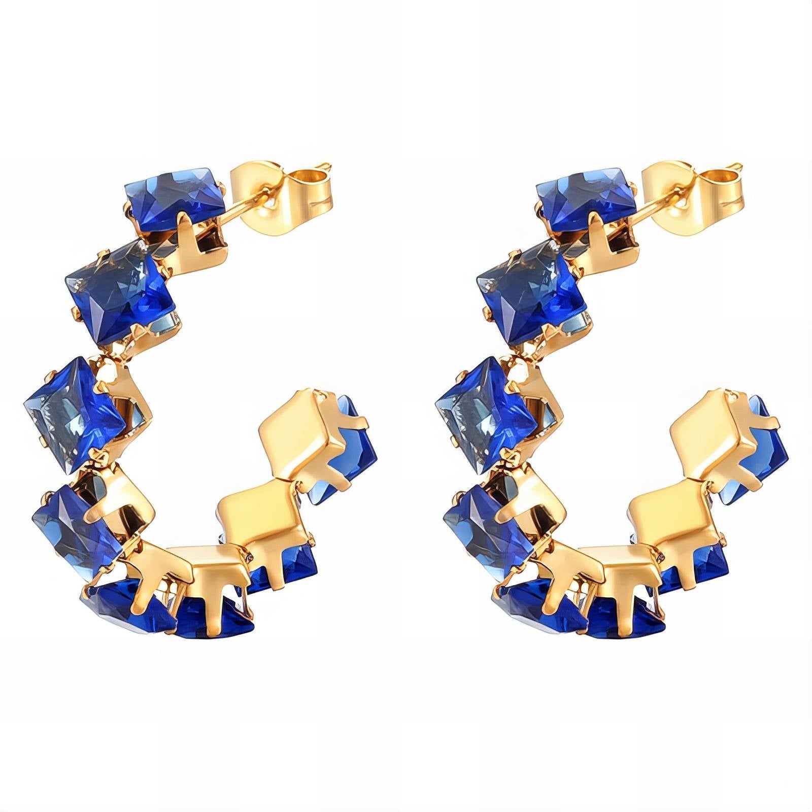 Earrings, 18K Gold Plated Steel - FTM JEWELRY