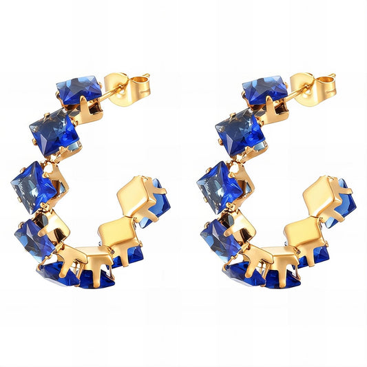 Earrings, 18K Gold Plated Steel - FTM JEWELRY
