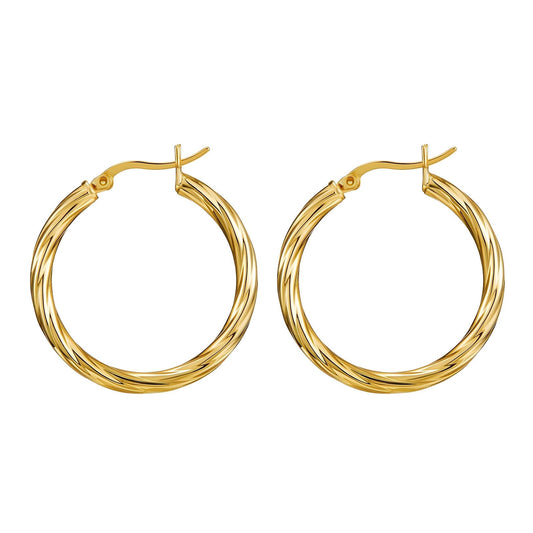 Earrings, 18K Gold Plated Steel - FTM JEWELRY