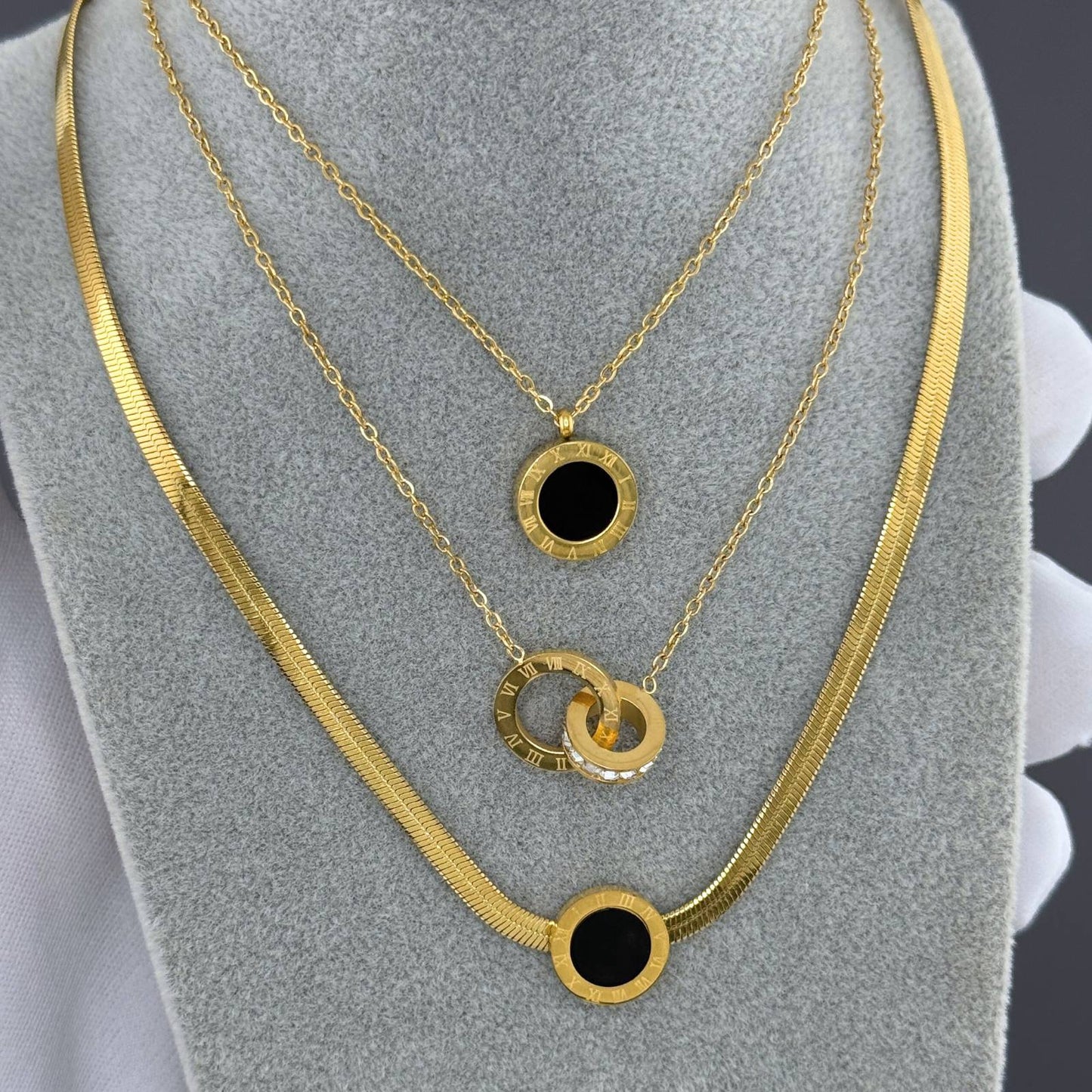 Necklace, 18K Gold Plated Steel - FTM JEWELRY