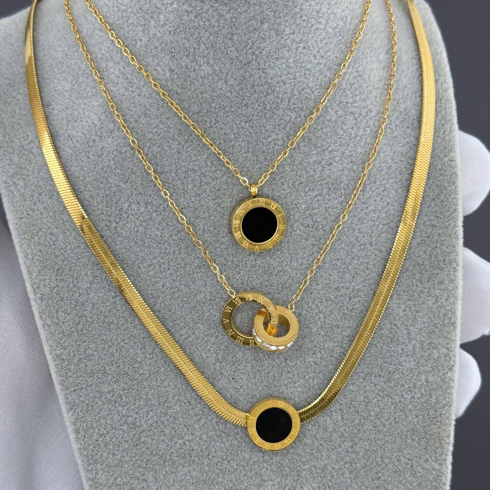 Necklace, 18K Gold Plated Steel - FTM JEWELRY