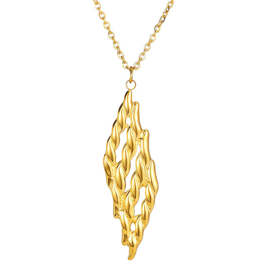 Necklace, 18K Gold Plated Steel - FTM JEWELRY