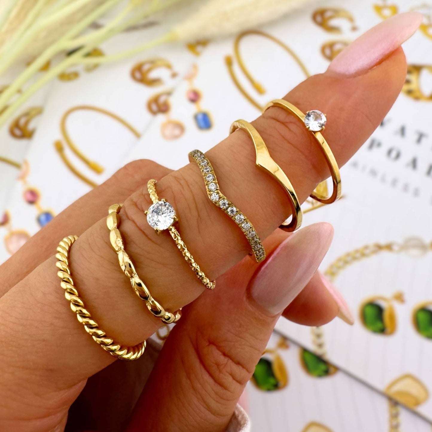 Ring, 18K Gold Plated Steel - FTM JEWELRY