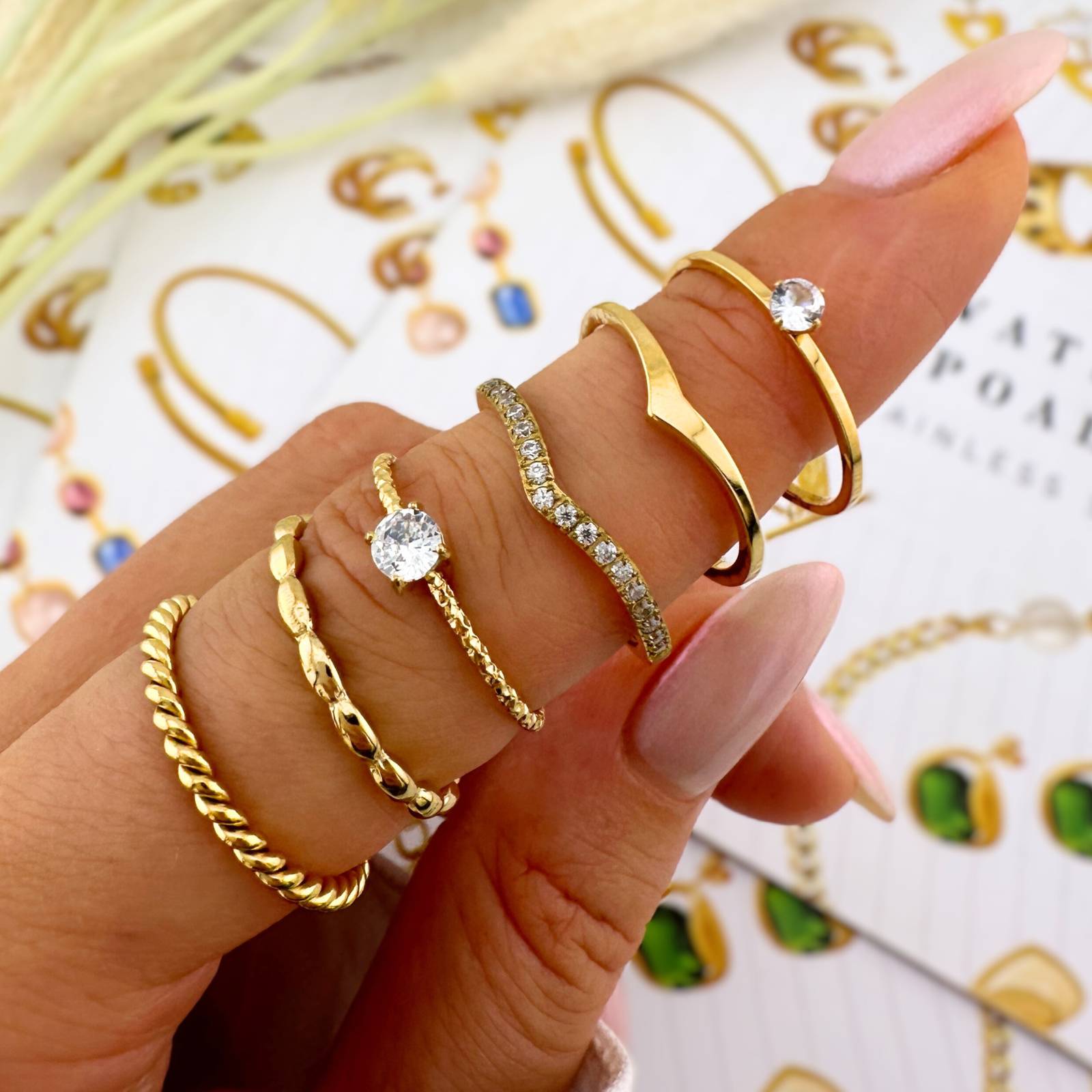 Ring, 18K Gold Plated Steel - FTM JEWELRY