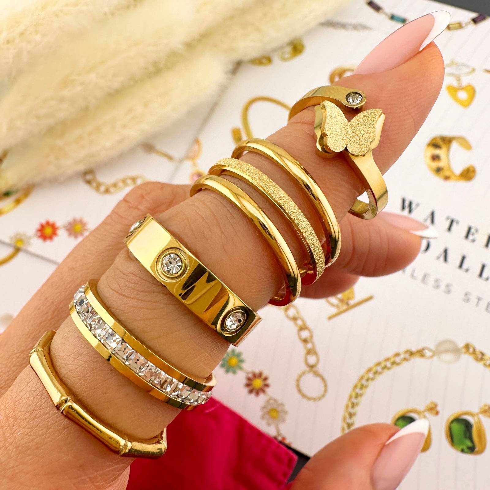 Ring, 18K Gold Plated Steel - FTM JEWELRY