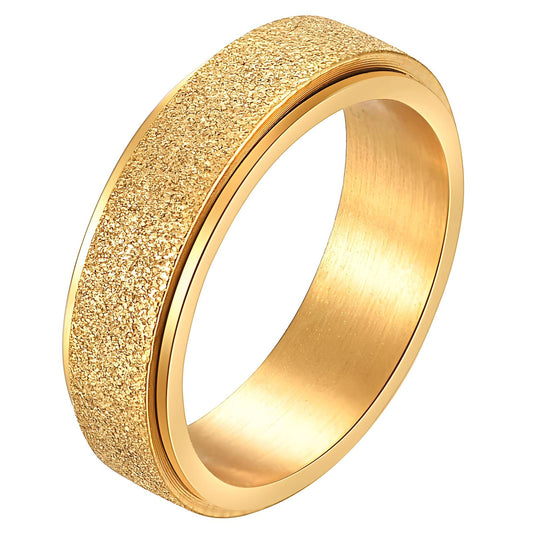 Ring, 18K Gold Plated Steel - FTM JEWELRY