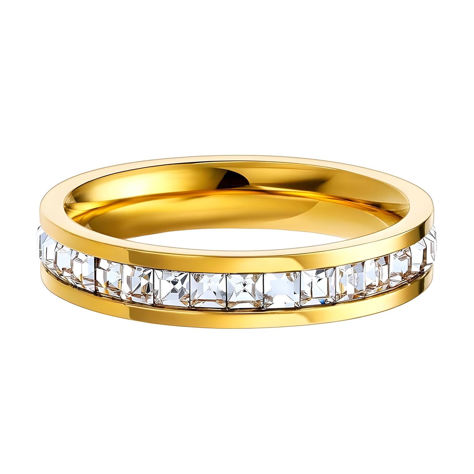 Ring, 18K Gold Plated Steel - FTM JEWELRY