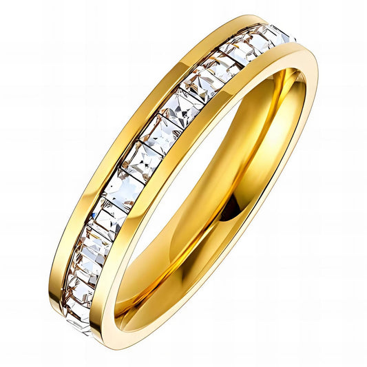 Ring, 18K Gold Plated Steel - FTM JEWELRY